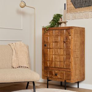 Starfurn - Brandy - Kabinet Kast - Mangohout - 1 Deur - 1 Lade