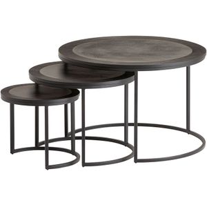 Siena - Salontafel Set van 3 - Zwart - Hout