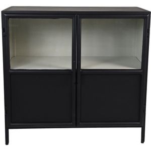 HSM Collection - Bronx - Vitrinekast - Zwart - Metaal