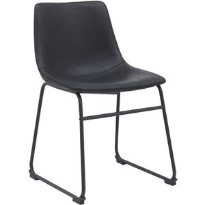 LABEL51 Eetkamerstoel Risto - Zwart - PU-Leder