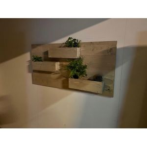 Steigerhouten wandbord Bloem