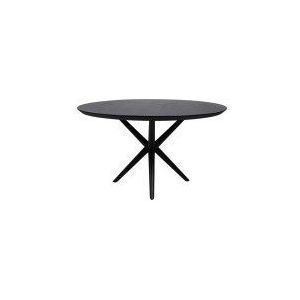 HSM Collection-Ronde Eettafel Zürich-80x80x76-Zwart-Acacia/Metaal