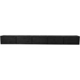 StarFurn - Vision - Tv-meubel - Zwart - Massief Mangohout - 280cm