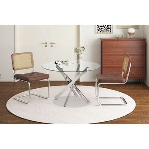 Lasi - Tafel - Rond - Glas - Chroom