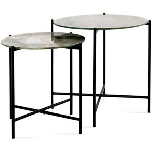 Glass & Iron Sidetable 49
