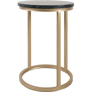 Laptoptafel Mitch Marmer Rond - Zwart/Goud