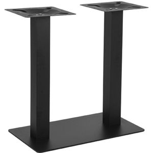 LABEL51 Eetkamertafel Tafelpoot Dubbel - Zwart - Metaal - Dubbel - 71 cm