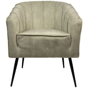 HSM Collection - Eetkamerstoel Chester - Wit/Zwart - Stof/Metaal