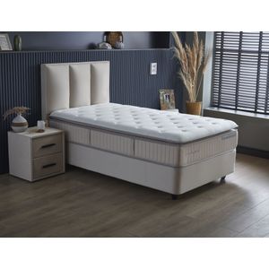 Opbergboxspring Birdybedd Beige 90x200 - Eenpersoons