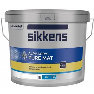 Sikkens Alphacryl Pure Mat Sf Muurverf Voor Binnen 2,5 Liter