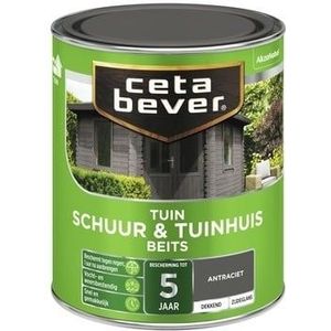 Cetabever Dekkend Schuur & Tuinhuis Beits Antraciet 0,75 Liter