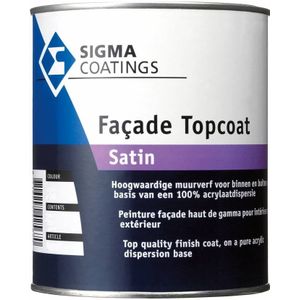 Sigma Façade Topcoat Satin 2,5 Liter Op Kleur Gemengd