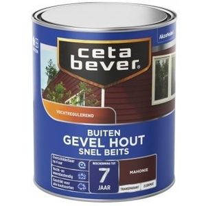 Cetabever Gevel Hout Snel Beits Transparant Mahonie 0,75 Liter