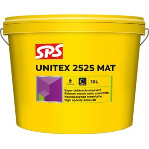 SPS Unitex Muurverf 2525 Mat 10 Liter Op Kleur Gemengd