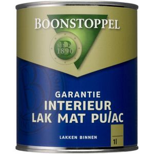 Boonstoppel Garantie Interieur Lak Mat Pu/ac 1 Liter 100% Wit