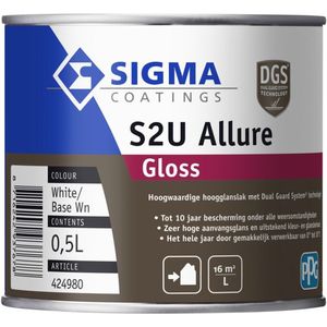 Sigma S2u Allure Gloss 0,5 Liter 100% Wit