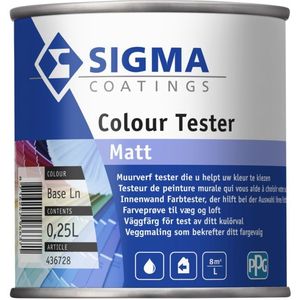 Sigma Colour Tester Matt - Op Kleur Gemengd - 0,25L