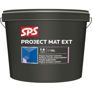 SPS Muurverf Project Mat Binnen En Buiten Zwart 10 Liter