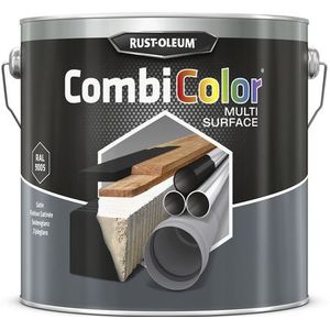 Rust-Oleum Combicolor Multi-Surface Satin - RAL 9005 Gitzwart - 2,5L