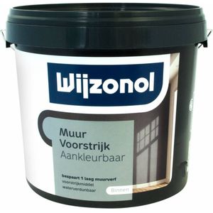 Wijzonol Muurvoorstrijk Aankleurbaar 2,5 Liter 100% Wit