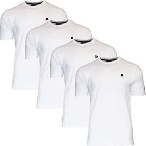 Donnay Donnay Heren - 4-Pack - T-Shirt Vince - Wit