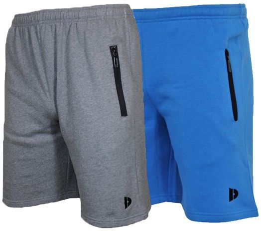 Donnay Donnay Heren - 2-Pack - Korte joggingbroek Nick - Zilvergrijs & True Blue