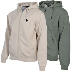 Donnay Donnay Heren - 2-Pack - Vest met capuchon Bruce - Sand & Jungle Green
