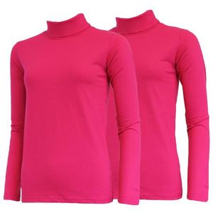 Campri Campri Dames - 2-Pack - Skipully - shirt met col - Roze