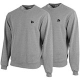 Donnay Donnay Heren - 2-Pack - Fleece Crew Sweater Dean - Zilvergrijs