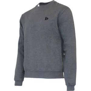 Donnay Donnay Heren - Fleece Crew Sweater Dean - Donkergrijs gemêleerd
