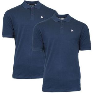 Donnay Donnay Heren - 2-Pack - Polo shirt Noah - Donkerblauw