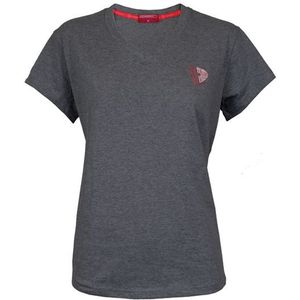 Donnay Donnay Dames - V-Neck T-Shirt - Donkergrijs gemêleerd