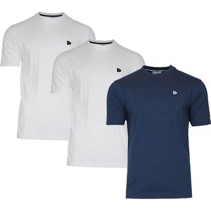 Donnay Donnay Heren - 3-Pack - T-Shirt Vince - Wit & Navy