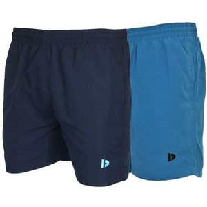 Donnay Donnay Heren - 2-Pack - Kort Sport/zwemshort Toon - Navy & Petrol Blue