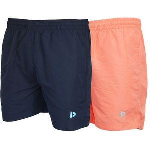 Donnay Donnay Heren - 2-Pack - Kort Sport/zwemshort Toon - Navy & Zalm Oranje