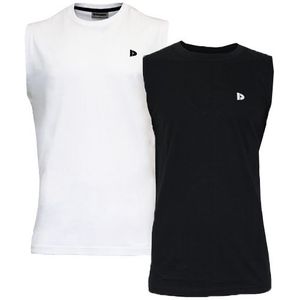 Donnay Donnay Heren - 2-Pack - Mouwloos T-shirt Stan - Wit & Zwart