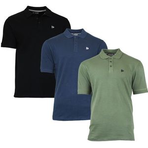 Donnay Donnay Heren - 3-Pack - Polo shirt Noah - Zwart / Navy / Legergroen