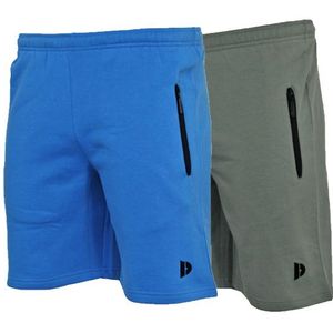 Donnay Donnay Heren - 2-Pack - Korte joggingbroek Nick - True Blue & Jungle Green