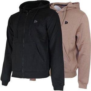 Donnay Donnay Heren - 2-Pack - Vest met capuchon Bruce - Zwart & Taupe Grey
