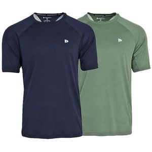 Donnay Donnay Heren - 2-Pack - Sport T-shirt André - Navy & Jungle Green