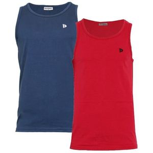 Donnay Donnay Heren - 2-Pack - Singlet James - Navy & Rood