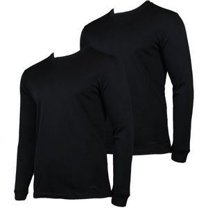 Campri Campri Heren - 2-Pack - Thermo shirt lange mouw - Zwart