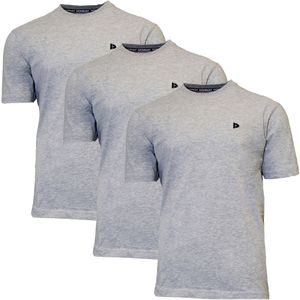 Donnay Donnay Heren - 3-Pack - T-Shirt Vince - Lichtgrijs gemêleerd