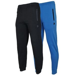 Donnay Donnay Heren - 2-Pack - Joggingbroek Jack - Zwart & True Blue