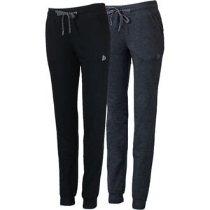 Donnay Donnay Dames - 2-Pack - Joggingbroek Puck - Zwart & Grijs