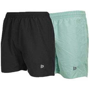 Donnay Donnay Heren - 2-Pack - Kort Sport/zwemshort Toon - Zwart & Saliegroen