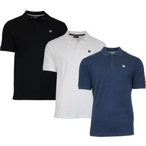 Donnay Donnay Heren - 3-Pack - Polo shirt Noah - Zwart / Wit / Navy