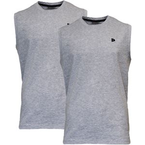 Donnay Donnay Heren - 2-Pack - Mouwloos T-shirt Stan - Lichtgrijs gemêleerd