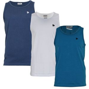 Donnay Donnay Heren - 3-Pack - Singlet James - Navy/Wit/Petrol