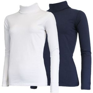 Campri - Skipully - Wintersportpully - Wit/Navy - 2-Pack